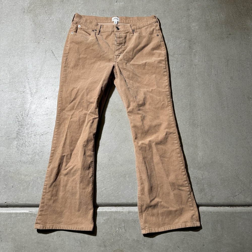 J.Crew Pants Womens 30 Beige‎ Corduroy Bootcut Stretch Casual 5-Pocket Khakis